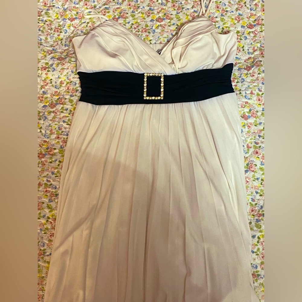 White & Black Mini Dress